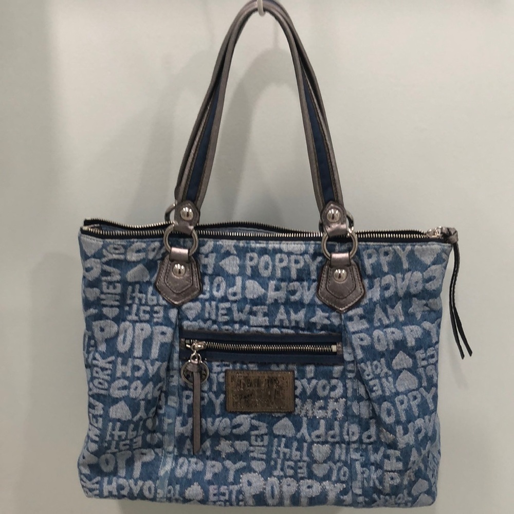 Coach Poppy Denim Tote